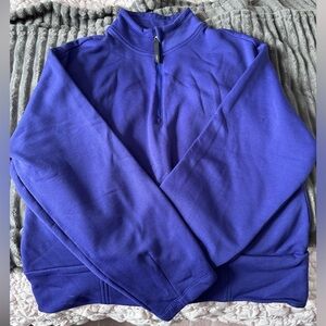 Athleta Purple Half-Zip Sweatshirt, size large, lightly worn